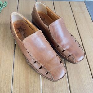 Mephisto Men’s US 10 EU 9.5 Brown Leather Slip On Loafers Cool Air Comfort